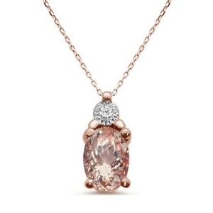 rose gold morganite necklace